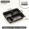 A5L Lonchera Desechable Caja para Llevar Caja para Comida Rápida Lonchera Rectangular con Tapa Cinco Compartimentos Cuatro Compartimentos Almuerzo
