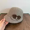Sombrero de Pescador de Lana Bloque de Color con Hojas para Mujer, Moda Otoño e Invierno, Sombrero de Cubo Cálido y Elegante, Adelgazante, Fedora Retro Versátil