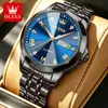 Reloj de cuarzo con doble calendario para hombre, resistente al agua, con respaldo de Zhang Zhilin, marca Oulishi.