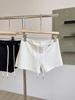 Shorts Negros Bordados de Pierna Ancha para Mujer Pantalones Casuales de Verano Spice Girls Cordón Ajustable Pantalones Rectos Combinan con Todo Cintura Alta Forma A Pantalones Cortos