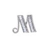 Broche de Cristal con 26 Letras Inglesas Pin Insignia para Traje Corsage Nombre de Pareja Anti-Luz Simple Personalidad para Hombres y Mujeres