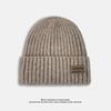 Gorro de lana para otoño e invierno, con letras que combinan con todo, cálido y protector para los oídos, para montar al aire libre, pequeño gorro de punto para mujer.