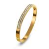 Pulsera de acero de titanio para niñas de alta gama estilo nicho ins para mujer con diamantes incrustados que no se decolora joyería de acero inoxidable al por mayor