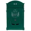 Caixa de Correio de Parede Estilo Europeu com Fechadura e Chave, Caixa de Correio Vintage Criativa à Prova de Chuva para Vilas