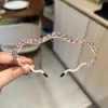Acessórios de Cabelo Versáteis Dongdaemun Coreano Brilhante Onda Cristal Contas Prensadas Cabelo Fino Argola de Cabelo Feminina Elegante Faixa de Cabeça Grampo de Cabelo