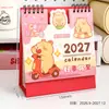 Calendario de Escritorio Nuevo 2027, Diseño Lindo de Dibujos Animados, Forma Única, Mini Calendario de Escritorio para Estudiantes, Calendario Artístico, Regalo