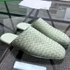 Nuevas Pantuflas Casuales de Piel Genuina Tejida Estilo Europeo, Cerradas, Planas, Slip-On, para Pareja, Hombres y Mujeres, Pantuflas Cómodas Retro