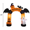 Arco Hinchable de la Parca de Halloween Decoración para Fiesta al Aire Libre en el Jardín Poliéster Luz LED Iluminado Modelo Hinchable de Vampiro