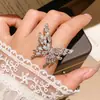 Anillo de perla hueca con circonita estilo francés, nicho de alta gama, estilo minimalista fresco, anillo simple para el dedo índice, joyería de lujo ligero para mujer