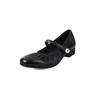 Zapatos Mary Jane de Piel de Oveja Súper Suaves sin Dedos Estilo Rollito de Huevo 2025 Primavera Tacón Bajo Grueso Punta Redonda Piel Genuina Suela Suave Zapatos de Perlas para Mujer