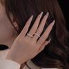 Cuentas de Plata Esterlina S925 con Patrón de Sandía Anillo de Perlas Shijia para Mujer Apilado con Diseño de Nicho de Lujo Accesible y Delgado Joyería de Mano