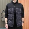 Colete bonito masculino elegante com gola vertical Fino Outono e Inverno Colete solto sem mangas Esportes Casaco Casual Curto e Gordo