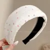 Diadema vintage de lunares plisada de ala ancha para mujer, casual y única, con un toque de alta gama, diadema versátil que hace que la cabeza se vea más alta y el rostro parezca más pequeño