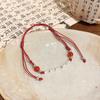Pulsera de Cuerda Roja de la Suerte Explosiones Orilla de Bambú Tejida para Niña Año de Vida de Hombre Pulsera Todoterreno para Pareja Mejor Amigo