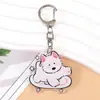 Chaveiro de Acrílico 2D Transfronteiriço Novo Animal Bichon Filhote Fofo Desenho Animado Chaveiro Mochila Pequeno Pingente