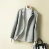 2026 Otoño/Invierno Lana Pura Doble Cara Mujer Corto Ajustado Cachemira Blazer Abrigo para Mujeres Petites