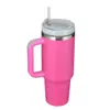 Taza termo de doble capa Big Mac de acero inoxidable 304 con asa de hielo de 40 oz, taza de agua para coche, taza portátil transfronteriza