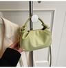 Exquisito bolso de mano simple, bolso pequeño de nube plisado, bolso para mujer, nueva moda, combina con todo, retro, de hombro, bandolera