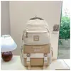 Nuevo Estilo Coreano Simple Estudiante de Secundaria de Primer Año Mochila Escolar para Estudiantes Nuevos Estilo Campus Americano Mochila de Gran Capacidad Reductora de Carga