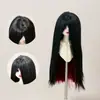 Peluca para muñeca BJD, disponible en tamaños de 3, 4 y 6 pulgadas, con flequillo largo y cabello largo y liso, múltiples combinaciones de colores, adecuada para cosplay y se puede peinar