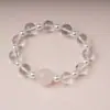 Pulsera de Cristal Natural para Mujer, Cristal Rosa, Cristal Blanco, Cuentas de Concha, Joyería de Pulsera Simple Estilo Ins