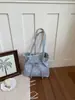 Bolso de axila de lunares nuevo y elegante para mujer, versión coreana ins, bolso tipo cubo con cordón de gran capacidad, bolso de hombro