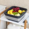 Lavabo Plegable Retráctil para el Hogar Lavado de Cara Remojo de Pies Portátil Engrosado Viaje Exterior Coche Lavandería Lavado de Verduras