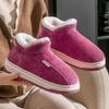 Invierno nuevo ropa de casa para mujeres de mediana edad y ancianas cálida explosión suela gruesa zapatos de luna felpa de lana algodón zapatillas