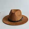 Nuevo sombrero de copa jazz de gamuza transfronterizo para hombres y mujeres, sombrero de copa de ala pequeña, estilo británico vintage