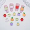 Verano Transparente Fruta Artificial Dibujos Animados Decoraciones para Uñas Resina DIY Accesorios Pequeños Pegamento en Crema Pinzas para el Cabello Decoraciones para Uñas