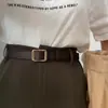 Cinto Feminino Quadrado Não Poroso Versátil Simples Moda Retro Coreana Preto para Calça Versão Coreana Estudantes