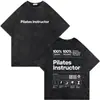 Camisetas Vintage Lavadas Old Skeleton Gym Pump Cover para Hombre Ove