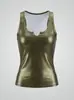 Top de tirantes de cuello redondo de moda de estilo europeo y americano para verano, diseño de nicho, top versátil para chicas calientes, venta al por mayor transfronteriza para mujeres