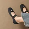 Sapatos Mary Jane peludos estilo francês com bico quadrado, 1,5 cm, nova coleção outono e inverno 2026, simples e versáteis, adequados para todas as estações