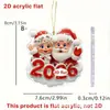 Pingente de Mochila Ornamento Pendurado 2D Decoração de Papai Noel Pingente 2026 Acrílico Nova Decoração Plana Criativa para Carro