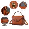 Bolso de Mano para Mujer de Cuero Curtido Vegetal, Bolso Bandolera Vintage Estilo Callejero, Bolso Sobre de Alta Gama, Bolso Cruzado de Hombro de Cuero Genuino