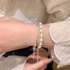 Pulseira de laço de zircônia estilo coreano que combina com tudo, feminina, nicho de luxo leve, estilo socialite de alta classe, temperamento, joia de mão