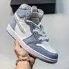 Putian Zapatillas de Baloncesto Aj1 de Alta Calidad Año del Caballo Jordan 1 Azul Carolina del Norte Moda Clásica Versátiles Casuales Deportivas para Hombres y Mujeres