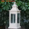 Suporte de Vela Retrô Europeu Lanterna à Prova de Vento Arte em Ferro Oca de Chão Mini Lanterna Estilo Casa Americana Ornamento de Iluminação para Caminho de Pátio