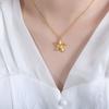 Colar com Pingente de Estrela do Mar Aço Titânio Personalidade de Nicho Corrente para Clavícula Corrente de Lâmina da Imperatriz Viúva Fada Fofo Joia Versátil
