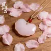 Pingente Fechadura da Paz Verde Jade Hetian Imitado, Pingente Fechadura Desejosa Lótus Material Qinghai, Pingente de Jade, Atacado Fábrica de Fechaduras da Paz