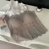 Camisola de encaje para mujer, con copas de sujetador incorporadas, hermoso diseño en la espalda, capa base todo en uno para trajes de trabajo