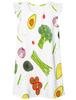 Verano Europeo y Americano Transfronterizo Impresión Digital 3D Familiar Vegetales y Frutas Gourmet Casual Niñas Manga Volante Ropa de Dormir para el Hogar
