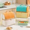 Bolsa de Almuerzo Tostada Bolsa Aislante Térmica Espesada de Doble Capa Bolsa Portátil de Un Hombro Bolsa de Almacenamiento para Lonchera Gran Capacidad Bolsa de Hielo para Picnic