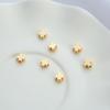 Oro color bolsa 14K cuentas redondas de amor estrella de cinco puntas trébol de cuatro hojas cuentas diy mariposa con accesorios de joyería con forma de agujero