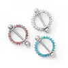 Popular Joyería Europea y Americana para el Pecho Acero Inoxidable Médico 316 Anillo de Pecho con Diamante Clavo de Pecho Joyería para Piercing Corporal Venta al por Mayor