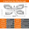 Luminária de ventilador de cristal em formato de flor e27 para sala de estar quarto