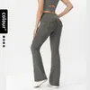 Pantalones de Yoga Acampanados con Sensación de Segunda Piel para Mujer, Pantalones Acampanados de Secado Rápido con Bolsillo Cargo Deportivo, Leggings Cropped de Cintura Alta para Levantar Glúteos