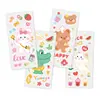 Adesivos de PVC transparentes de desenho animado para celulares, copos de água, caixas de armazenamento, adesivos à prova d'água, adesivos de cristal, adesivos ins de menina para atacado