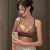 Corea del Sur Ropa Interior Extra Expandida para Mujer Pecho Pequeño Gran Recogimiento Espalda Hermosa Sin Marcas Sujetador Pecho Plano Engrosado Cómodo Sin Aro de Acero